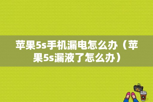 苹果5s手机漏电怎么办（苹果5s漏液了怎么办）