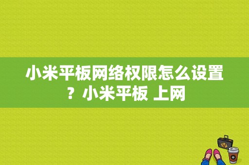 小米平板网络权限怎么设置？小米平板 上网