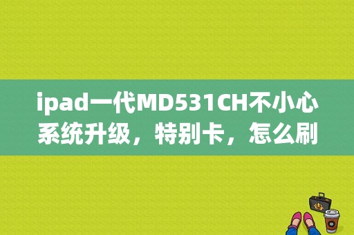 ipad一代MD531CH不小心系统升级，特别卡，怎么刷机到最以前的版本？三星平板t531刷机-图1