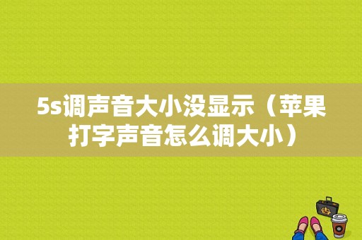 5s调声音大小没显示（苹果打字声音怎么调大小）