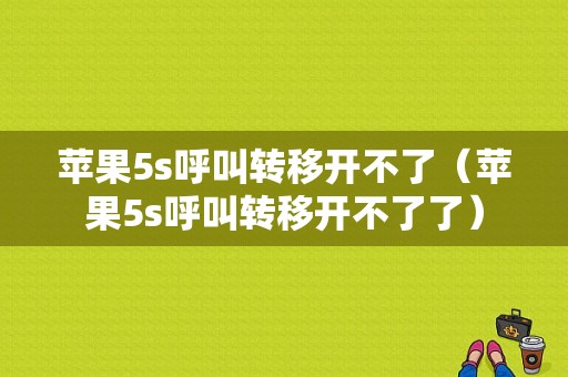 苹果5s呼叫转移开不了（苹果5s呼叫转移开不了了）