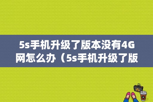 5s手机升级了版本没有4G网怎么办（5s手机升级了版本没有4g网怎么办呢）-图1