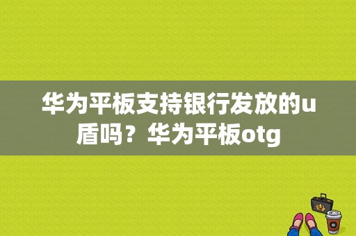 华为平板支持银行发放的u盾吗？华为平板otg