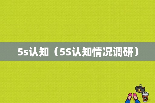 5s认知（5S认知情况调研）