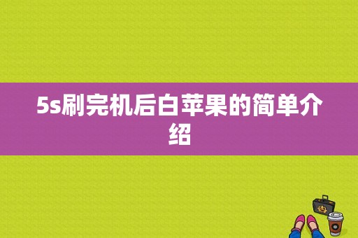 5s刷完机后白苹果的简单介绍