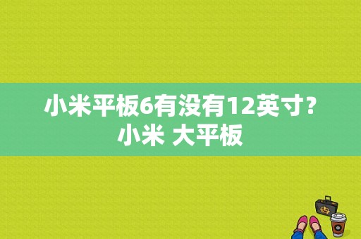 小米平板6有没有12英寸？小米 大平板-图1