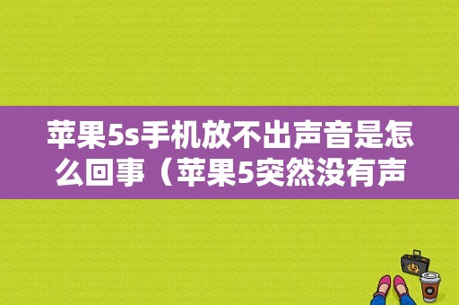 苹果5s手机放不出声音是怎么回事（苹果5突然没有声音了）-图1