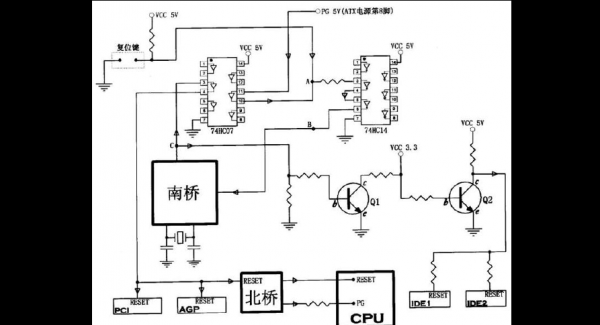 主板复位电路分析（主板复位电路图）