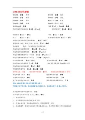 coreldraw贝快捷键（coreldra4的快捷键大全）-图1