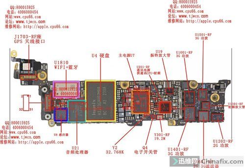 苹果5主板点位图（苹果5主板元件图解）